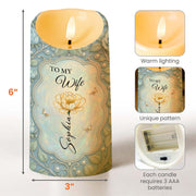 To My Wife, Expressing Love And Gratitude - Personalized Custom LED Candle - WIF058_LECA