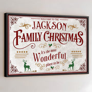 Welcome To The Family Christmas, Wonderful Place To Be - Personalized Custom Horizontal Poster - XMAS010_HPOS