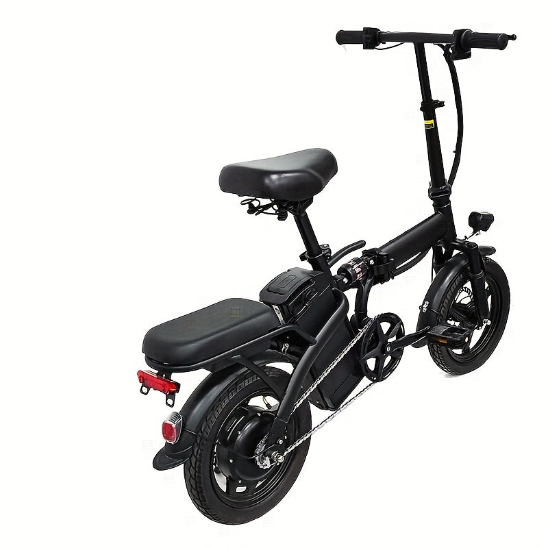 14-inch Lightweight Folding Electric Bicycle, 330 Pound Load-bearing Capacity, 20 Mph, 18-28mile Range, 48V Lithium Battery, Front Headlight & Disc Brake, Alloy Steel Frame, City Commuting, Sturdy Structure, , Clearance Sale, Suitable For Gifting