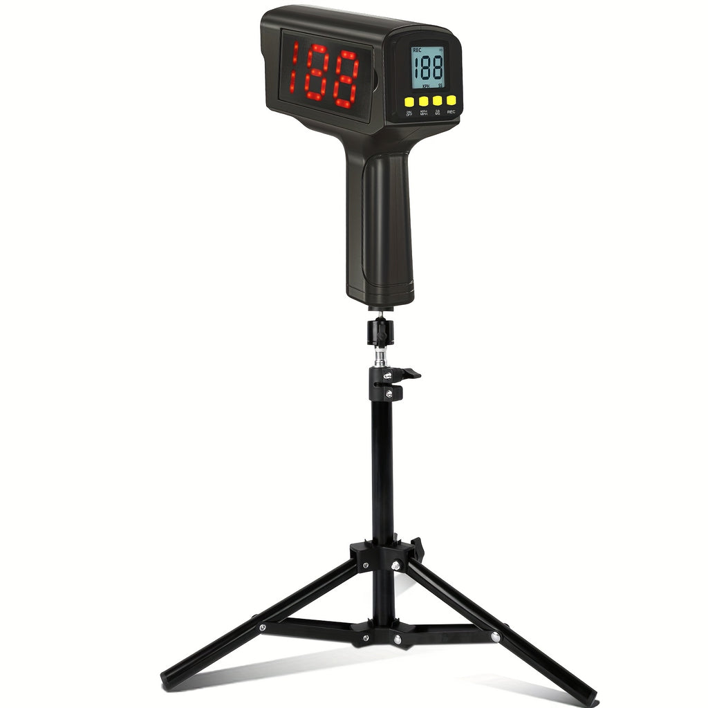 Baseball Radar Guns - Speed Sensors Baseball Speed Training Equipment With LED+LCD Larger Display, Handheld Or Hand Free Speed Radar Gun For All Baseball Players| With Tripod