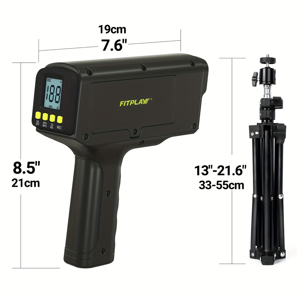 Baseball Radar Guns - Speed Sensors Baseball Speed Training Equipment With LED+LCD Larger Display, Handheld Or Hand Free Speed Radar Gun For All Baseball Players| With Tripod