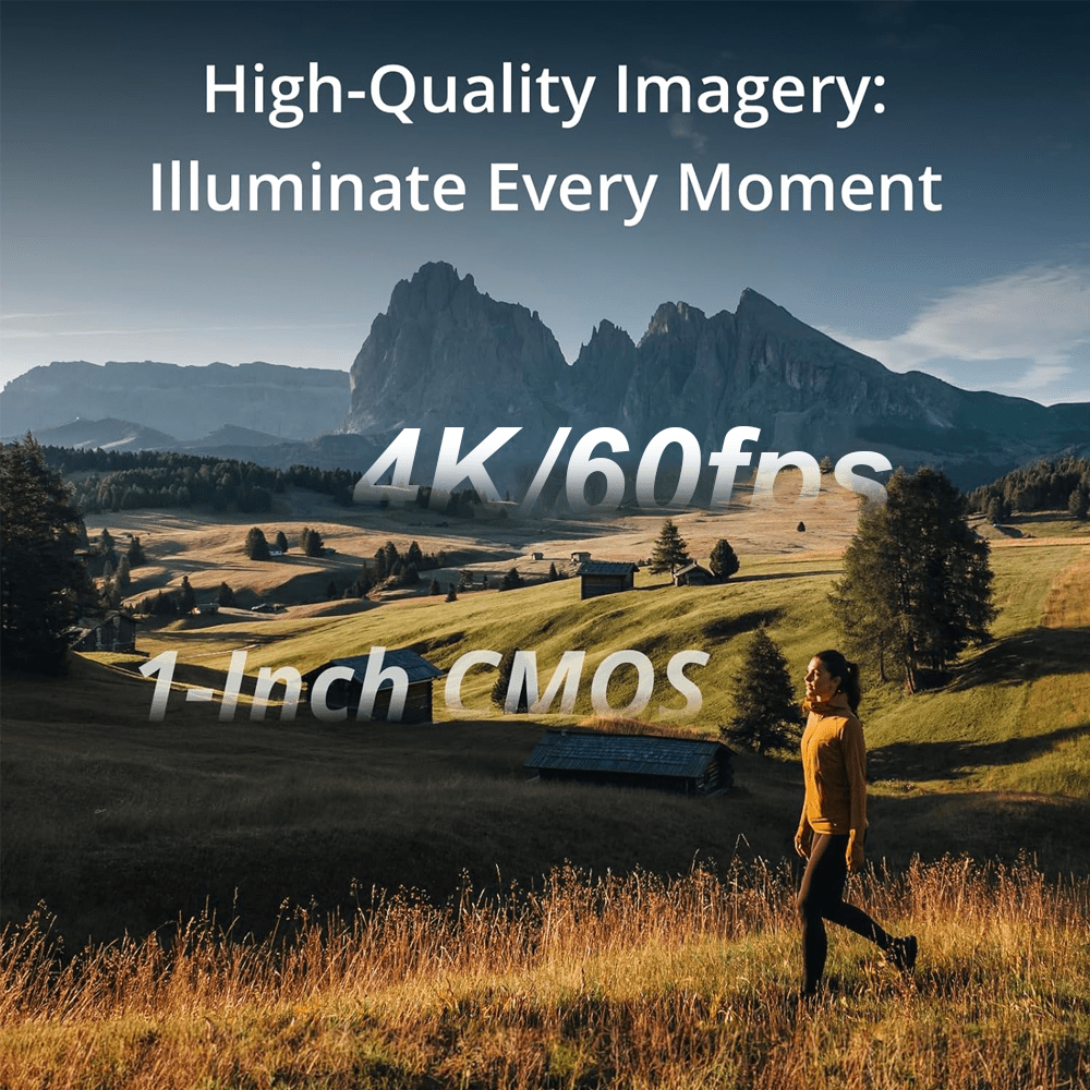 4K HD Video Recording Camera - Portable, Rechargeable Vlogging Camera, 48MP 160° Wide Angle 180° Rotatable Lens, Vlogging Camera With Gyro Stabilization, Time Lapse\u002F Slow Motion, 4K 60FPS, Sports (H.265, 30X Fast Motion, )