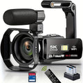DINGETU 5K 64MP WiFi Camcorder, Night Vision 18X Zoom 3.0\