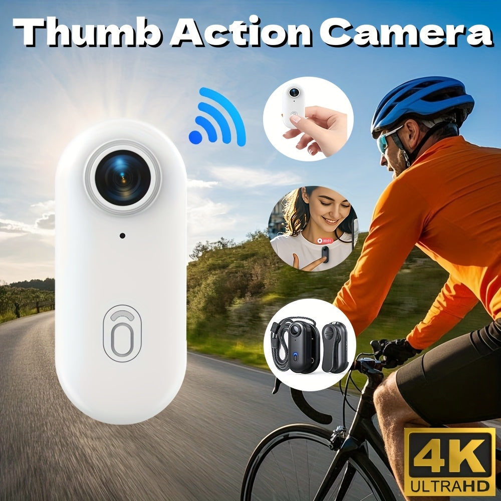 Thumb Camera WiFi Portable Camera HD With 64GB Storage Card Outdoor Sports Camera Vlog Camera Is Very Suitable For Cycling, Hiking, Daily Life Recording, Video Recording And Photography