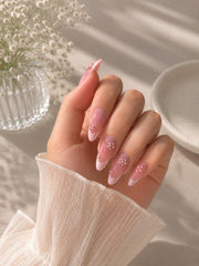 Pink French Pearl Elegance Press On Nails