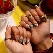 Aqua French Coastal Press On Nails