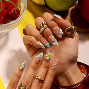 Aqua French Coastal Press On Nails