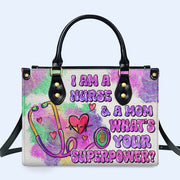 Nurse 03 - Personalized Custom Leather Handbag - nurse03
