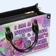 Nurse 03 - Personalized Custom Leather Handbag - nurse03