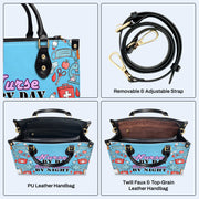 Nurse 04 - Personalized Custom Leather Handbag - nurse04
