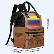 Colombia Nutrition Facts - Personalized Custom Duckbilled Travel Backpack - HS061_DKB