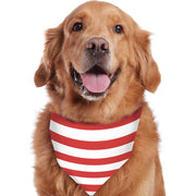 Holiday Red and White Striped Matching Family Christmas Pajamas-Dog Pajamas Included