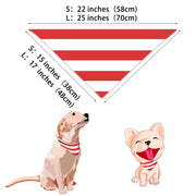 Red and White Stripe Round Collar Matching Family Christmas Pajamas-Dog Pajamas Included