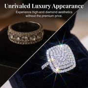 💖LAST DAY SALE 50% OFF!!✨Brilliant Double Halo Square Ring for Women