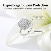 💖LAST DAY SALE 50% OFF!!✨Brilliant Double Halo Square Ring for Women