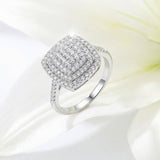 💖LAST DAY SALE 50% OFF!!✨Brilliant Double Halo Square Ring for Women