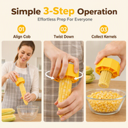 🥳 Hot Seller 🥳💞 Over 50,000 units sold! Corn Huskers—with stainless steel blades and a non-slip handle for clean, effortless use. Peel corn in seconds—get yours now! ✅